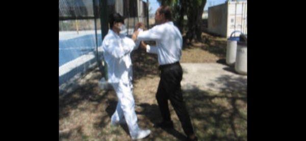 2 Students Practice Push Hands (Photo from video)