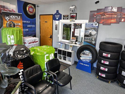 Interior of the store front