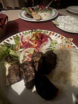 Chicken Adana Kebab and Kofta