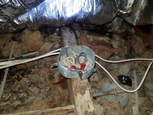 Abandoned electric, inadequate insulation and leaky a/c duct