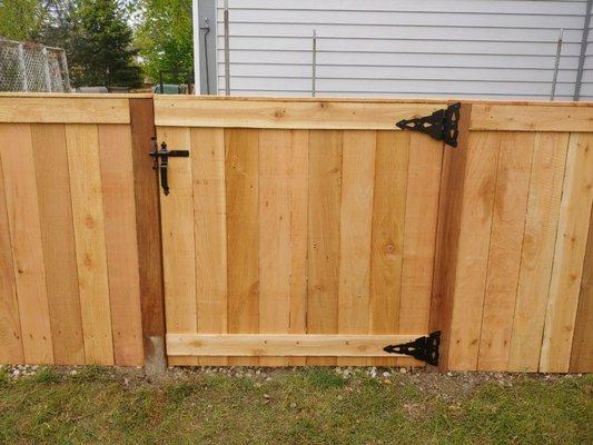 Wooden fence installation