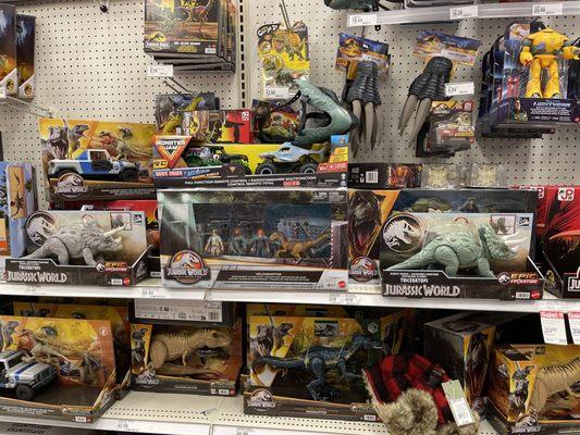 Jurassic Park toys are always well-stocked here.