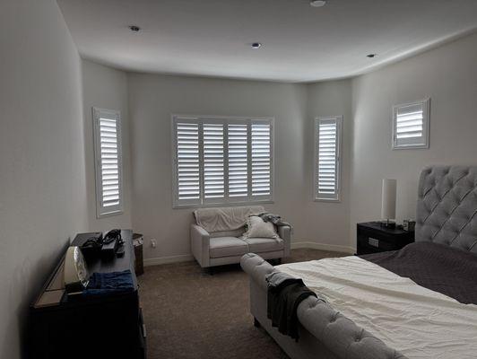 Shutters in the bedroom