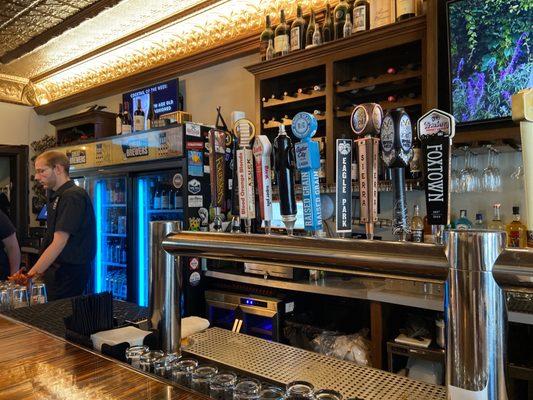 30 tap beers, great wine selection, and a wide verity of bottled beers.