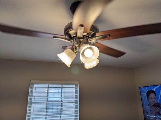 Ceiling fan installation