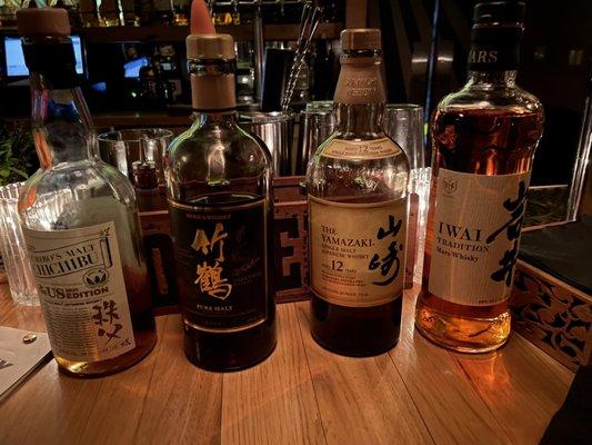 Japanese Whiskey flight