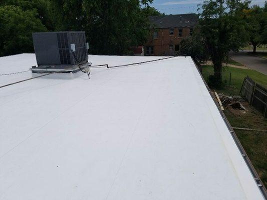 We  installed a TPO system on a commercial buiding