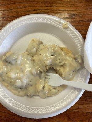 Sausage Gravy Biscuit