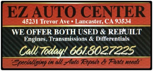 Call Today!! 661-802-7225