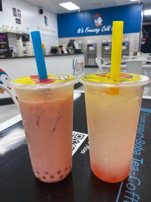 Strawberry  Milk tea Lemon  Yozi Slush