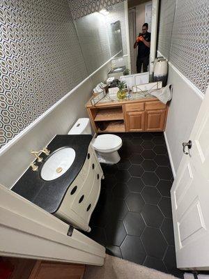 Tile FLooring, Vanity and Toilet installation in Antioch, CA