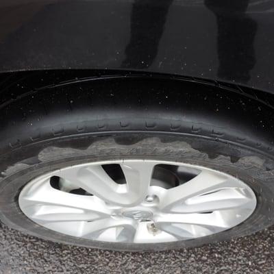 The Kia they rented us had nearly bald tires that drove dangerously, and clearly hadn't been rotated in a long time, if ever.