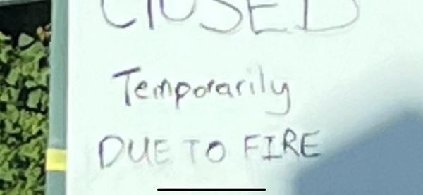 Closed / fire Sept 2022