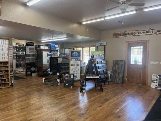 Inside our lumberyard office, we have a great showroom featuring special our products for your project needs!