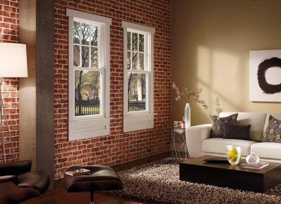 Vinyl single-hung windows