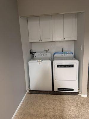 Brand new washer and dryer in unit