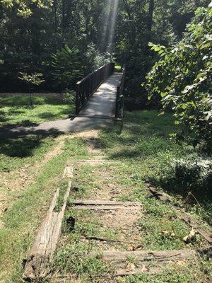 Footbridge at park entrance