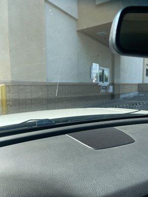 Empty drive thru for pharmacy