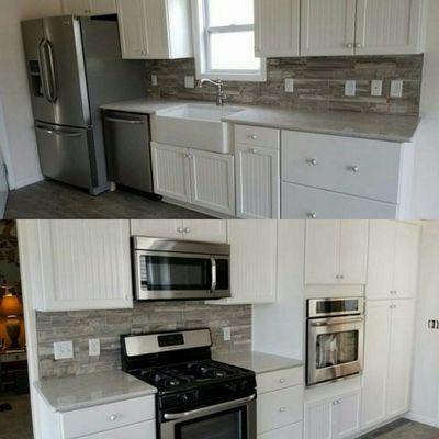 Kitchen Remodel, Kitchen Renovation, Kitchen Update, Remodeling, Tile, Cabinets Install