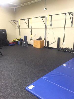 Big space for different exercises and workouts