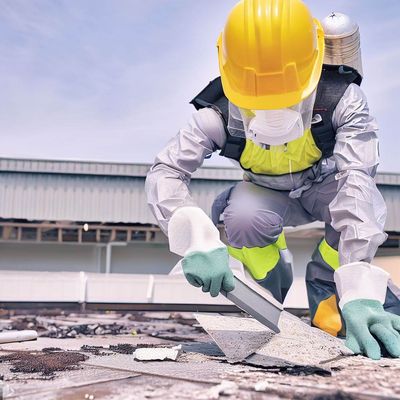 Full lead protective wear at Pittsburgh #1 Roofer