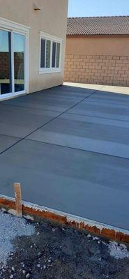 Concrete Slab patio installation.