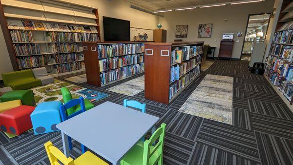 A children's library with over 4,000 items is available to members of the community