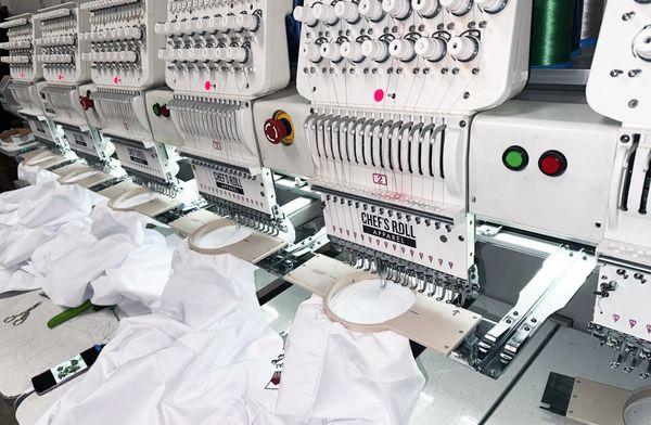 Multiple top of the line embroidery machines, ensuring the best quality embroidery as possible.