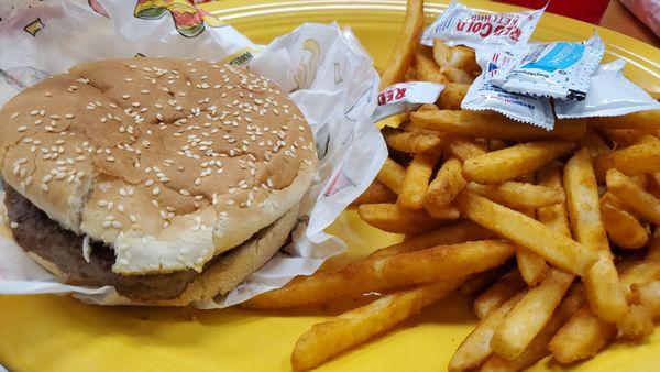 Burger + fries