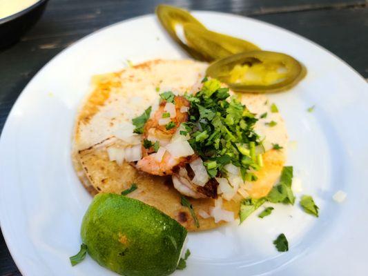 Mexican shrimp taco