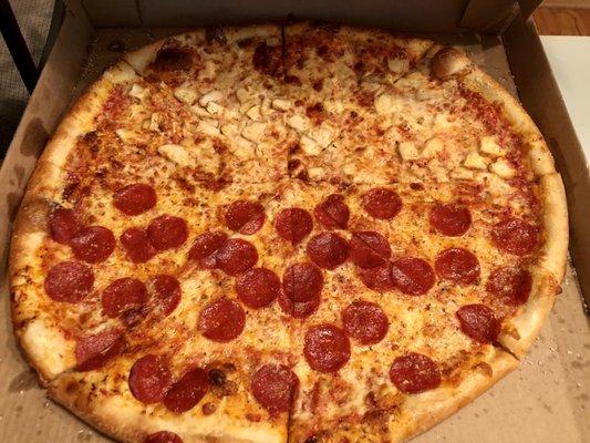 Pepperoni and chicken