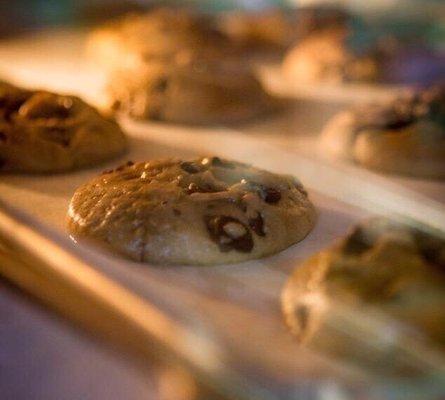 Fresh baked cookies right before your eyes