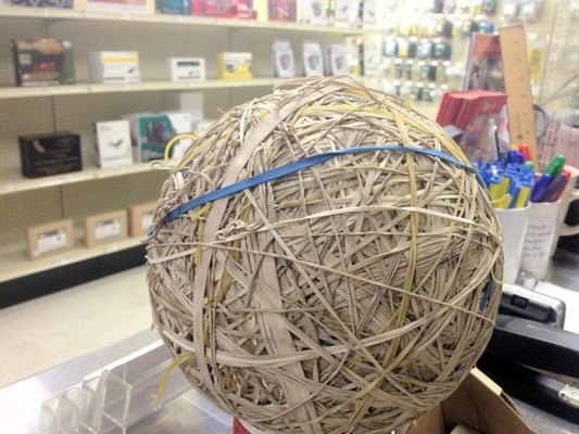 The Epic Rubberband Ball - for every happy customer, one rubber band is added.