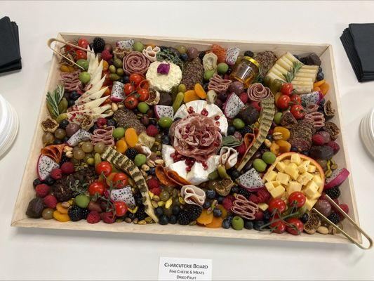 The charcuterie board was a work of art!!