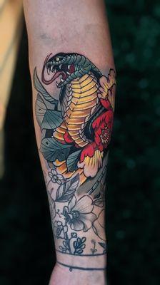 Neotraditional snake by Lyndon