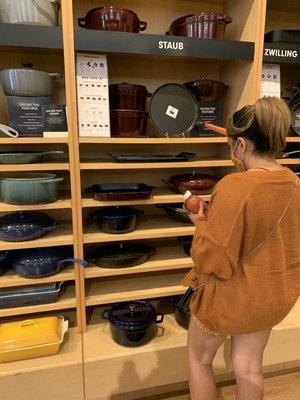 Wifey Shopping for more cookware.