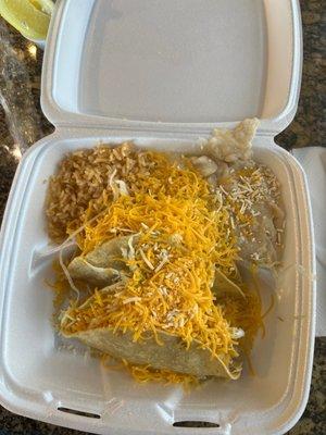 #4 - two taco plate beef and chicken