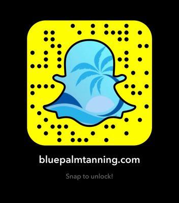 Follow Us on SnapChat! @bluepalmtanning