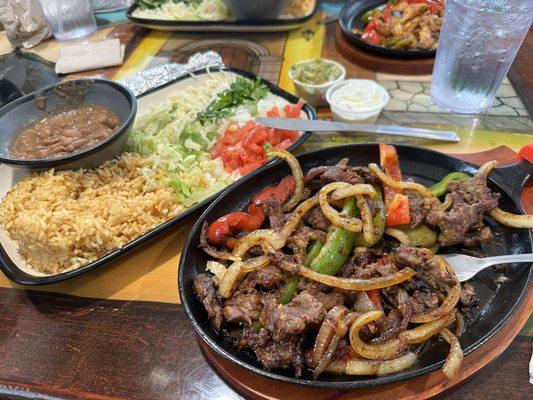 Steak fajitas at La Cocina Taqueria in Williston, Florida.