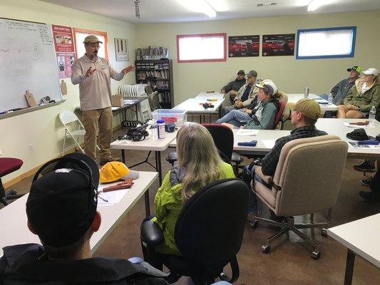 Instructor John Daub teaching