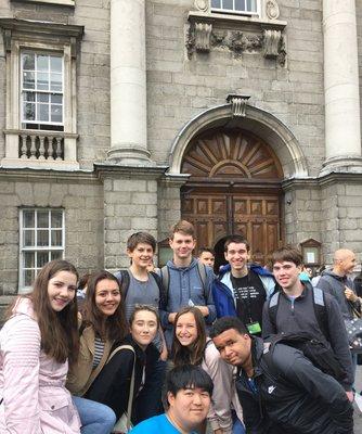 Group photo at Trinity college