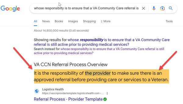 Confirmation of Provider's Responsibilities when working with VA Community Care.