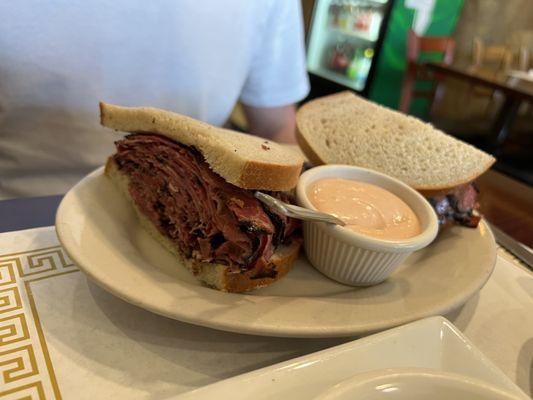 Hot Pastrami Sandwich