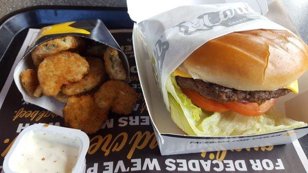 6 dollar burger and zucini fries