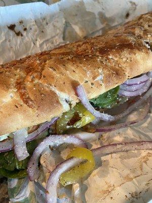 Philly cheesesteak grilled at home.