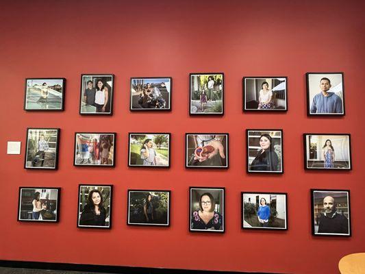 Beautiful photography exhibit of Talk Time (ESL) students