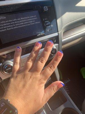 Electric Blue French Tip