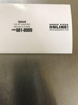 Phone number/address