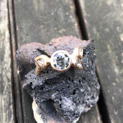 Engagement Rings - Rose Ring - Diamonds 14k Rose Gold