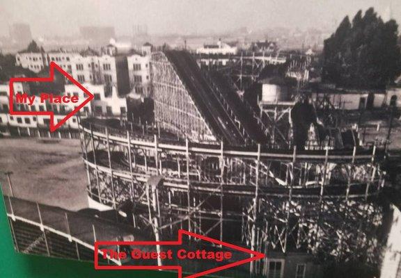 Our Building's first owner built the Rollercoaster and baths. You can see our complex in the back.